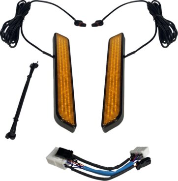 LED Fork Light - Amber - Black