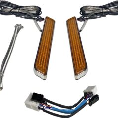 LED Fork Light - Amber - Chrome