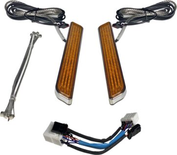 LED Fork Light - Amber - Chrome