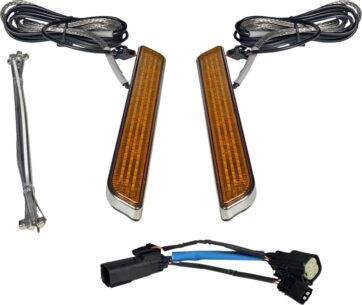 LED Fork Light - Amber - Chrome