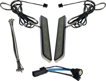 LED Fork Light - Smoke - Chrome
