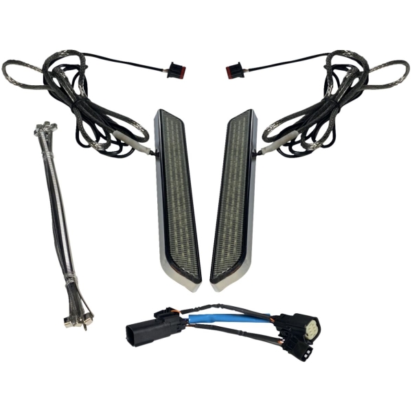 LED Fork Light - Smoke - Chrome