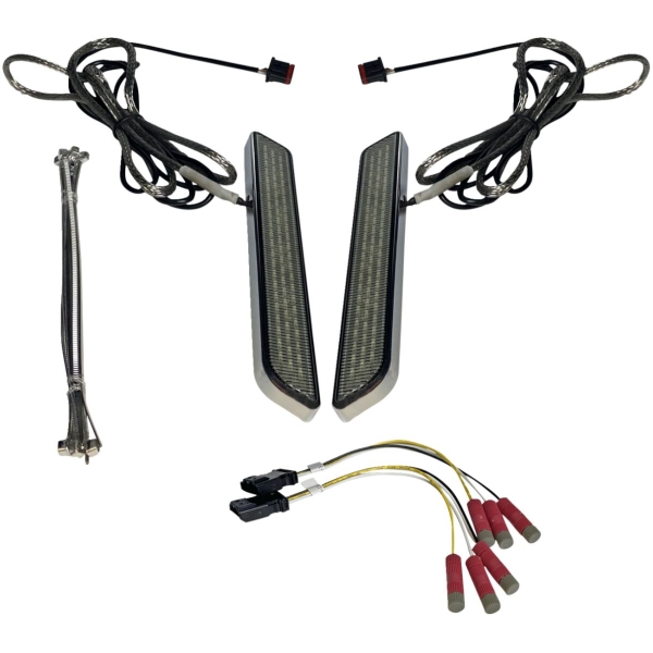 LED Fork Light - Smoke - Chrome