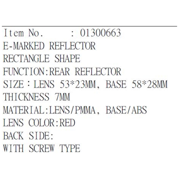 REFLECTOR W/SCREW E-MARKED RD - Bild 2