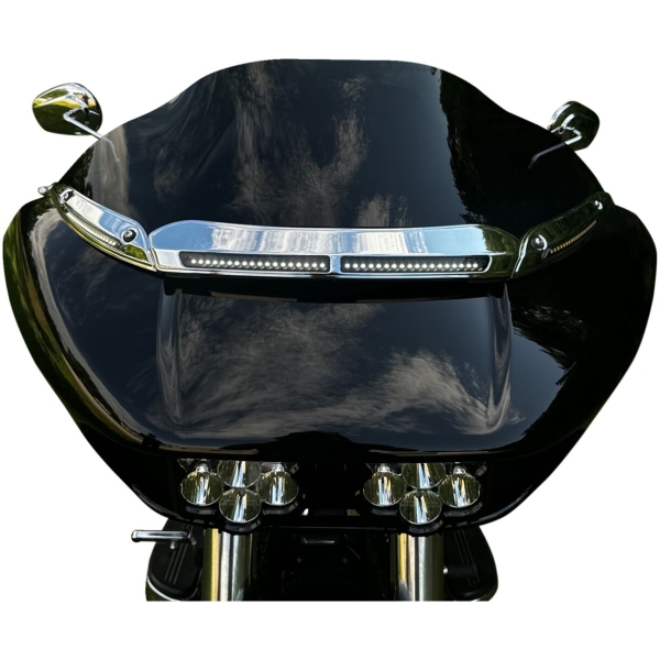 LIGHTS LED WINDSHIELD TRIM CHROME ROAD GLIDE - Bild 3