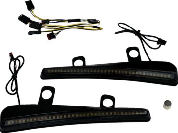 LIGHT  LED TURN SIGNAL WINDSHIELD TRIM BLACK W/SMK LENS