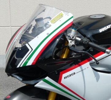 WINDSHIELD DOUBLE CURVE CLEAR 37 CM 3MM PANIGALE 1199 CLEAR