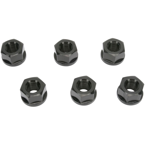 DRIVEN RACING SPROCKET NUTS / ALU / 10MM / BLACK (6 PCS)
