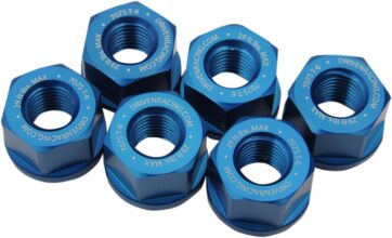 DRIVEN RACING SPROCKET NUTS / ALU / 10MM / BLUE (6 PCS)