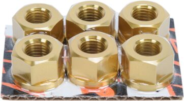 DRIVEN RACING SPROCKET NUTS / ALU / 10MM / GOLD (6 PCS)