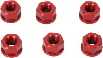 DRIVEN RACING SPROCKET NUTS / ALU / 10MM / RED (6 PCS)