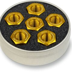 DRIVEN RACING DUCATI 6 BOLT HUB SPROCKET NUTS / ALU / (10MM X 1.0) GOLD (6 PCS)