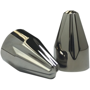 SCREW CAPS FLUTED SPIKE 1/4" BLACK-CHROME
