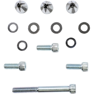 WINDSHIELD SCREW CAP KIT BLACK/CHROME