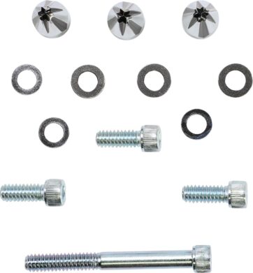 WINDSHIELD SCREW CAP KIT BLACK/CHROME