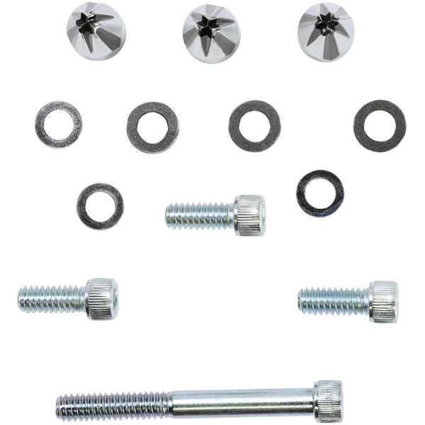 WINDSHIELD SCREW CAP KIT BLACK/CHROME