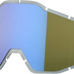 MIRROR BLUE/SMOKE ANTI-FOG INJECTED REPLACEMENT LENS FOR 100% GOGGLES