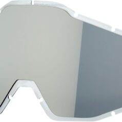 MIRROR SILVER FLASH/SMOKE ANTI-FOG INJECTED REPLACEMENT LENS FOR 100% GOGGLES