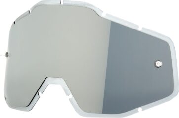 MIRROR SILVER FLASH/SMOKE ANTI-FOG INJECTED REPLACEMENT LENS FOR 100% GOGGLES