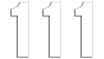 THREE SERIES NUMBER #1 ADHESIVE 3 PACK WHITE - Bild 2