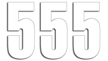 THREE SERIES NUMBER #5 ADHESIVE 3 PACK WHITE - Bild 2