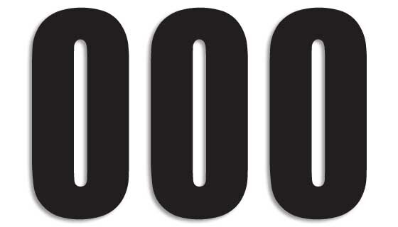 THREE SERIES NUMBER #0 ADHESIVE 3 PACK BLACK - Bild 3