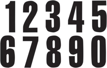 THREE SERIES NUMBER #5 ADHESIVE 3 PACK BLACK