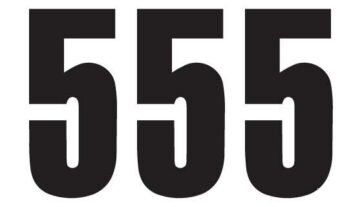 THREE SERIES NUMBER #5 ADHESIVE 3 PACK BLACK - Bild 3