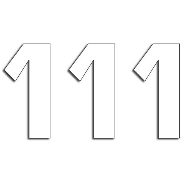 TWO SERIES NUMBER #1 ADHESIVE 3 PACK WHITE - Bild 2