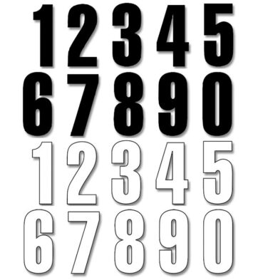 TWO SERIES NUMBER #5 ADHESIVE 3 PACK WHITE - Bild 2