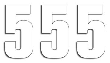 TWO SERIES NUMBER #5 ADHESIVE 3 PACK WHITE - Bild 3