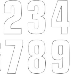 TWO SERIES NUMBER #6 ADHESIVE 3 PACK WHITE