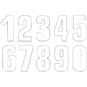 TWO SERIES NUMBER #8 ADHESIVE 3 PACK WHITE