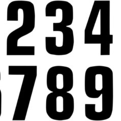 TWO SERIES NUMBER #1 ADHESIVE 3 PACK BLACK