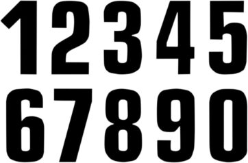 TWO SERIES NUMBER #4 ADHESIVE 3 PACK BLACK