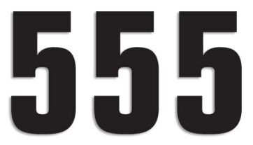 TWO SERIES NUMBER #5 ADHESIVE 3 PACK BLACK - Bild 2