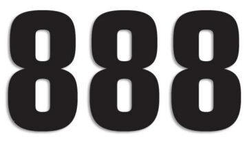 TWO SERIES NUMBER #8 ADHESIVE 3 PACK BLACK - Bild 2