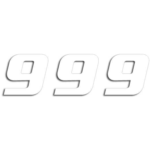 ONE SERIES NUMBER #9 ADHESIVE 3 PACK WHITE - Bild 2