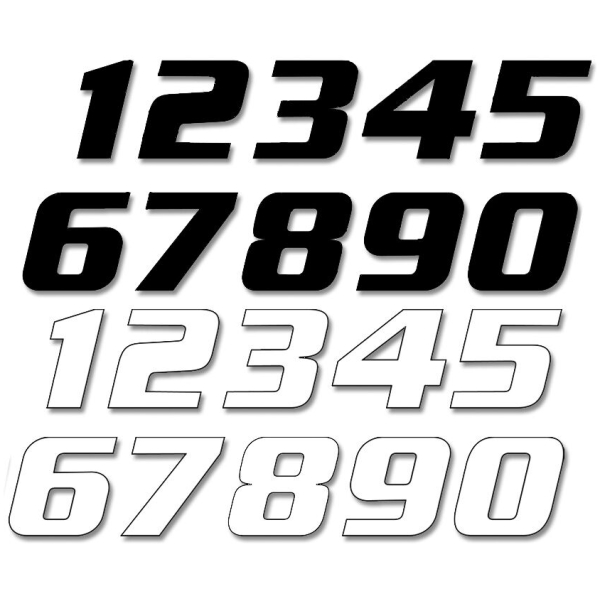 ONE SERIES NUMBER #6 ADHESIVE 3 PACK BLACK - Bild 3