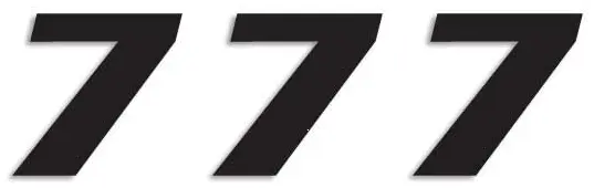 ONE SERIES NUMBER #7 ADHESIVE 3 PACK BLACK - Bild 2