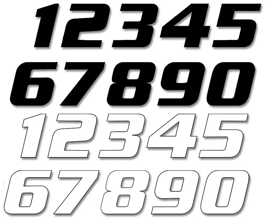 ONE SERIES NUMBER #7 ADHESIVE 3 PACK BLACK - Bild 3