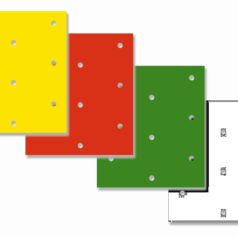COLOURED CRYSTALL SHEETS W/HOLES 47X33 CM 3PK CLEAR