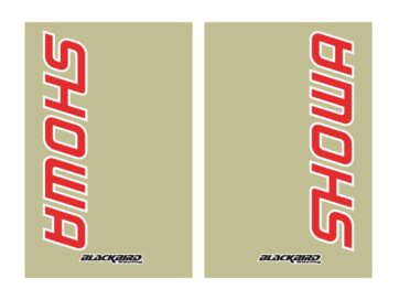 FORK STICKERS SHOWA CLEAR 2PK