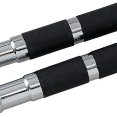ACCUTRONIX FOOT PEGS FRONT RIGID RUBBER CHROME