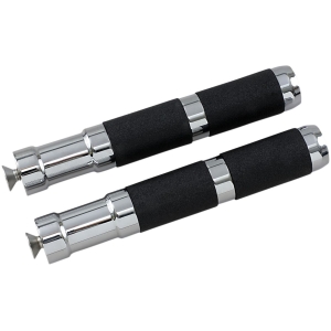ACCUTRONIX FOOT PEGS FRONT RIGID RUBBER CHROME