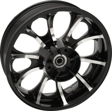 CUSTOM REPLACEMENT WHEEL / ABS / 45,72 CM (18") x 13,97 CM (5.5") / BLACK RE-MACHINED / ALUMINIUM