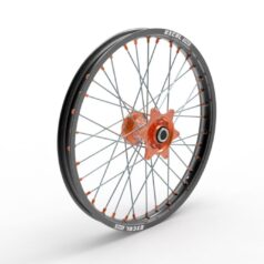 WHEEL ASSEMBLY MX-EN SPORT FRONT 1.60" X 21" ALUMINUM ORANGE