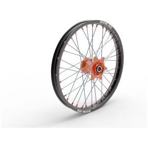 WHEEL ASSEMBLY MX-EN SPORT FRONT 1.60" X 21" ALUMINUM ORANGE