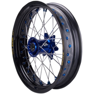 WHEEL ASSEMBLY ELITE SM FRONT ALUMINIUM 5.00" X 17" BLUE | BLACK