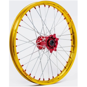 WHEEL ASSEMBLY ELITE MX-EN FRONT 1.60"x21" ALUMINIUM RED | GOLD